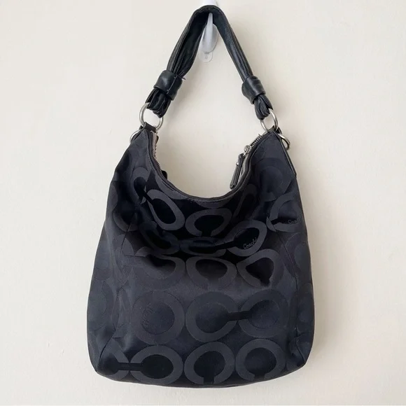 COACH monogram canvas shoulder bag - Picture 2 of 14